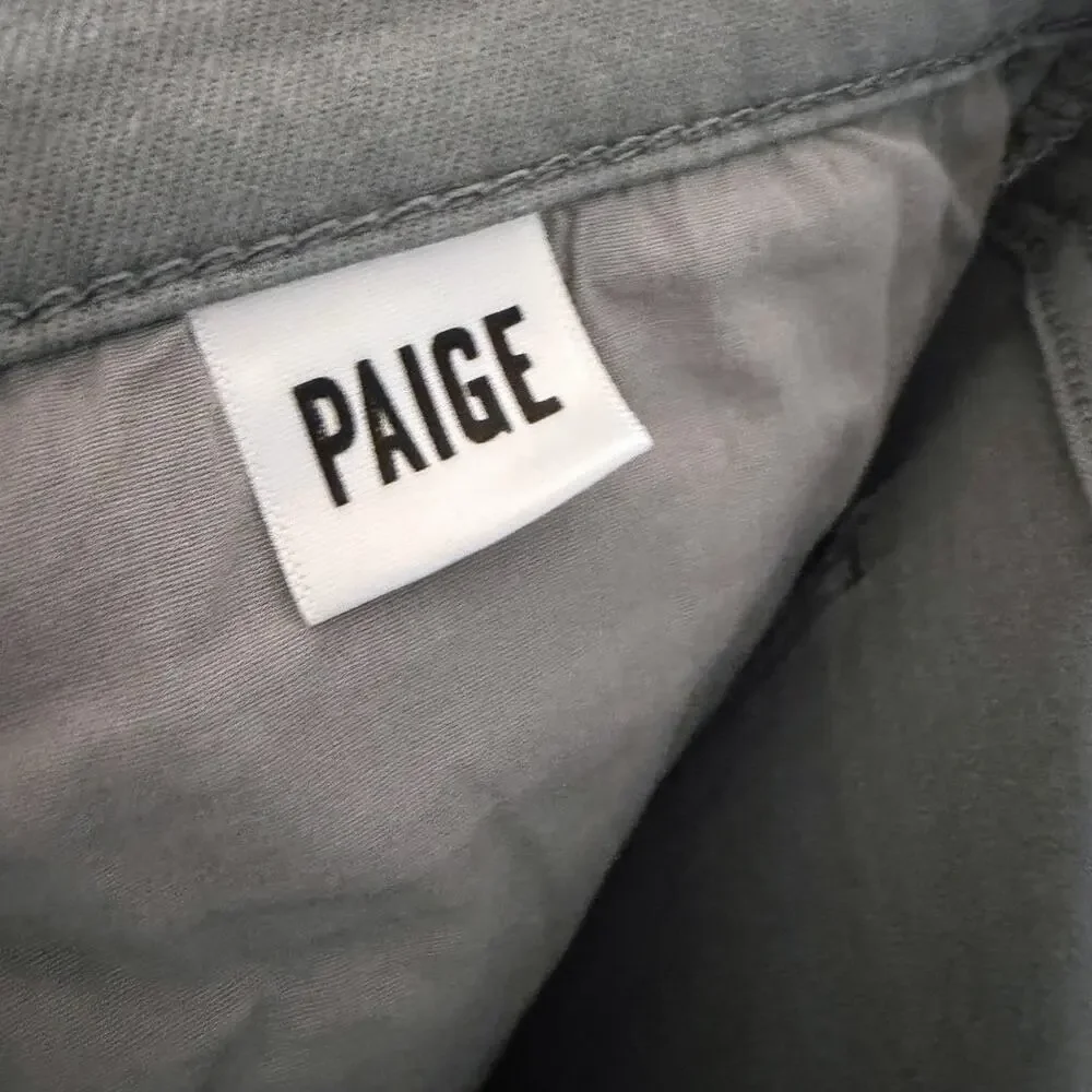 Paige Denim Men's 33x32 Lennox Slim Straight Gray Stretch Casual Jeans Pants